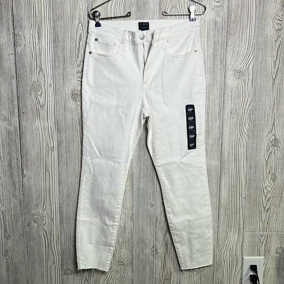 J Crew 10" high-rise white skinny jean in signature stretch Size 28P - Picture 1 of 4